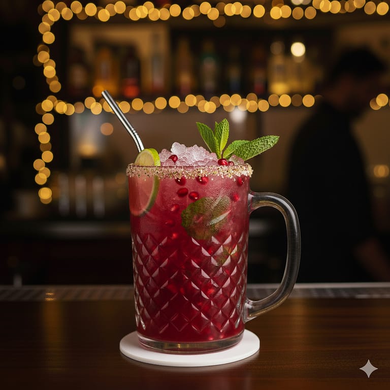 Best Summer Mocktails in India: 15 Refreshing Non-Alcoholic Drinks (2026) | ManVsDrinks Pomegranate Mint Cooler, ruby red anar mocktail with fresh mint and lime