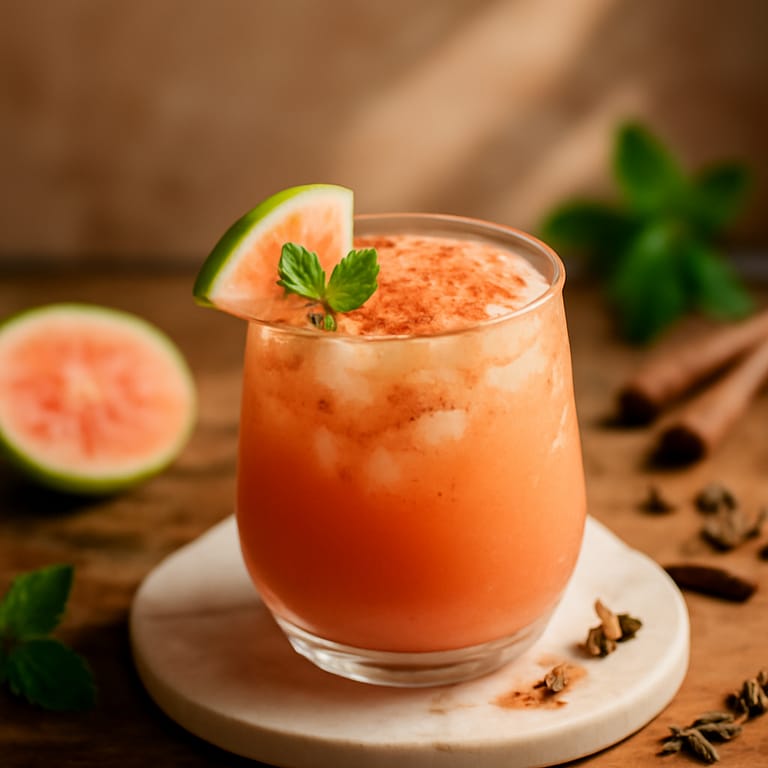 Best Summer Mocktails in India: 15 Refreshing Non-Alcoholic Drinks (2026) | ManVsDrinks Spiced Guava Cooler. Indian street-style pink guava mocktail with chaat masala