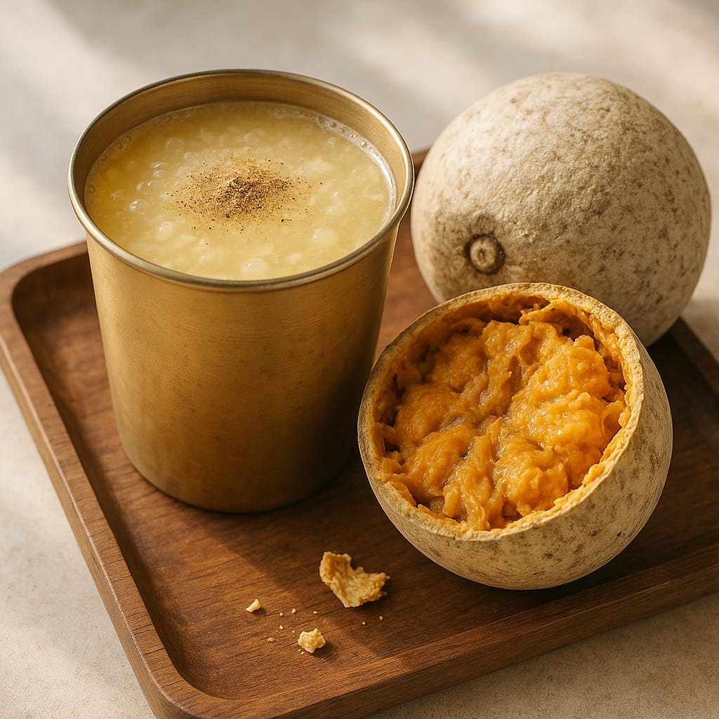 Nirjala Ekadashi Drinks 2026: 5 Sharbats to Distribute + Bulk Calculator | ManVsDrinks Bel Sharbat — Indian wood apple cooler with cardamom, traditional Ayurvedic summer drink