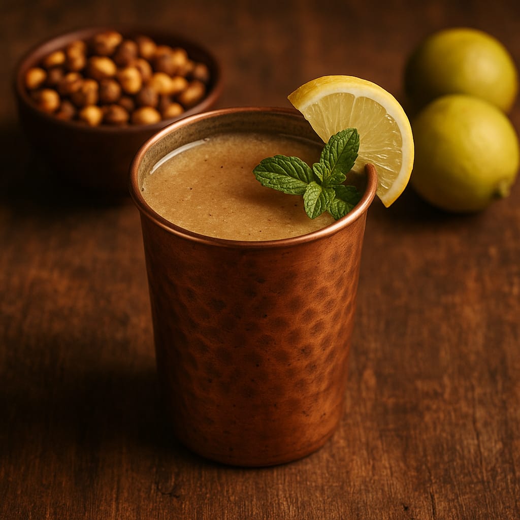 Nirjala Ekadashi Drinks 2026: 5 Sharbats to Distribute + Bulk Calculator | ManVsDrinks Sattu Sharbat — Bihari roasted gram flour drink with lemon and mint, cooling protein-rich Indian summer beverage